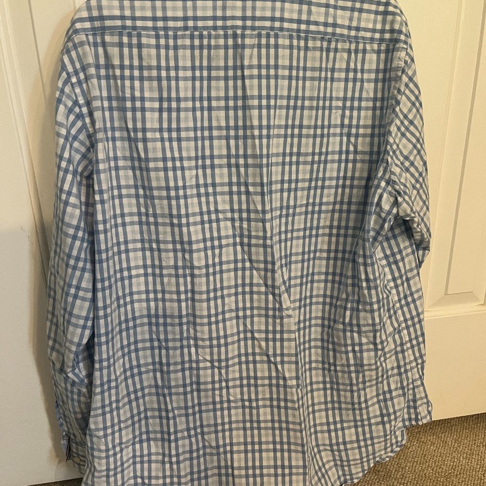 TAILORBYRD MENS PLAID LONG SLEEVE DRESS SHIRT XL